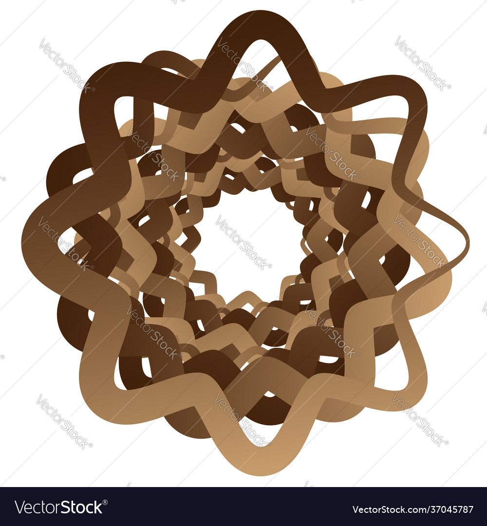 Squiggle squiggly Linien nach innen Kreisel gedreht