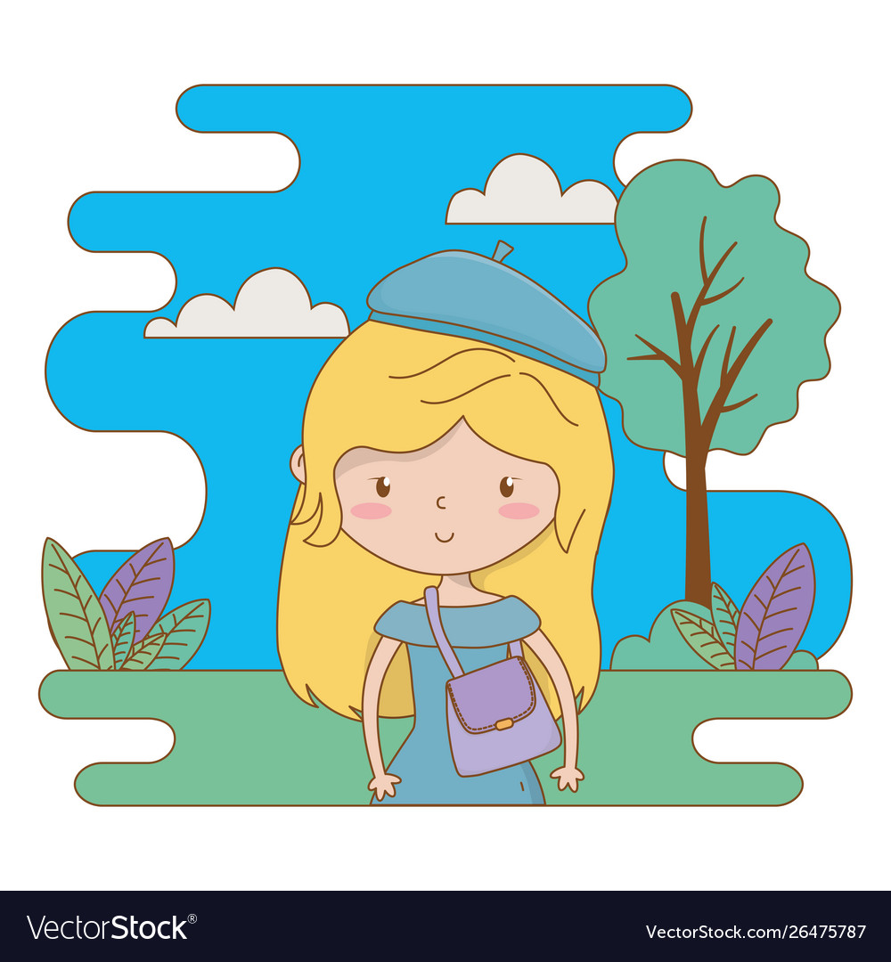 Teenager girl cartoon design
