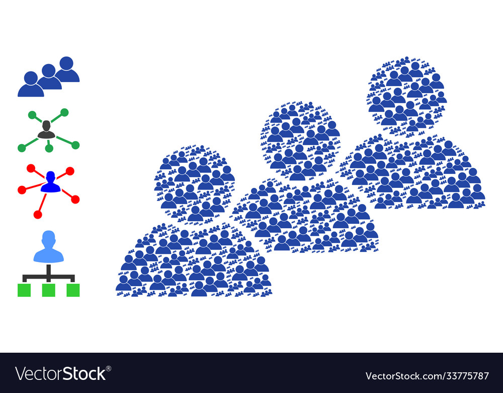 User cohort recursion composition self icons Vector Image User cohort recursion composition self icons