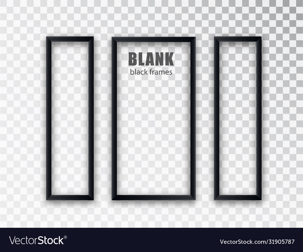Vertical frames mockup template isolated Vector Image Vertical frames mockup template isolated
