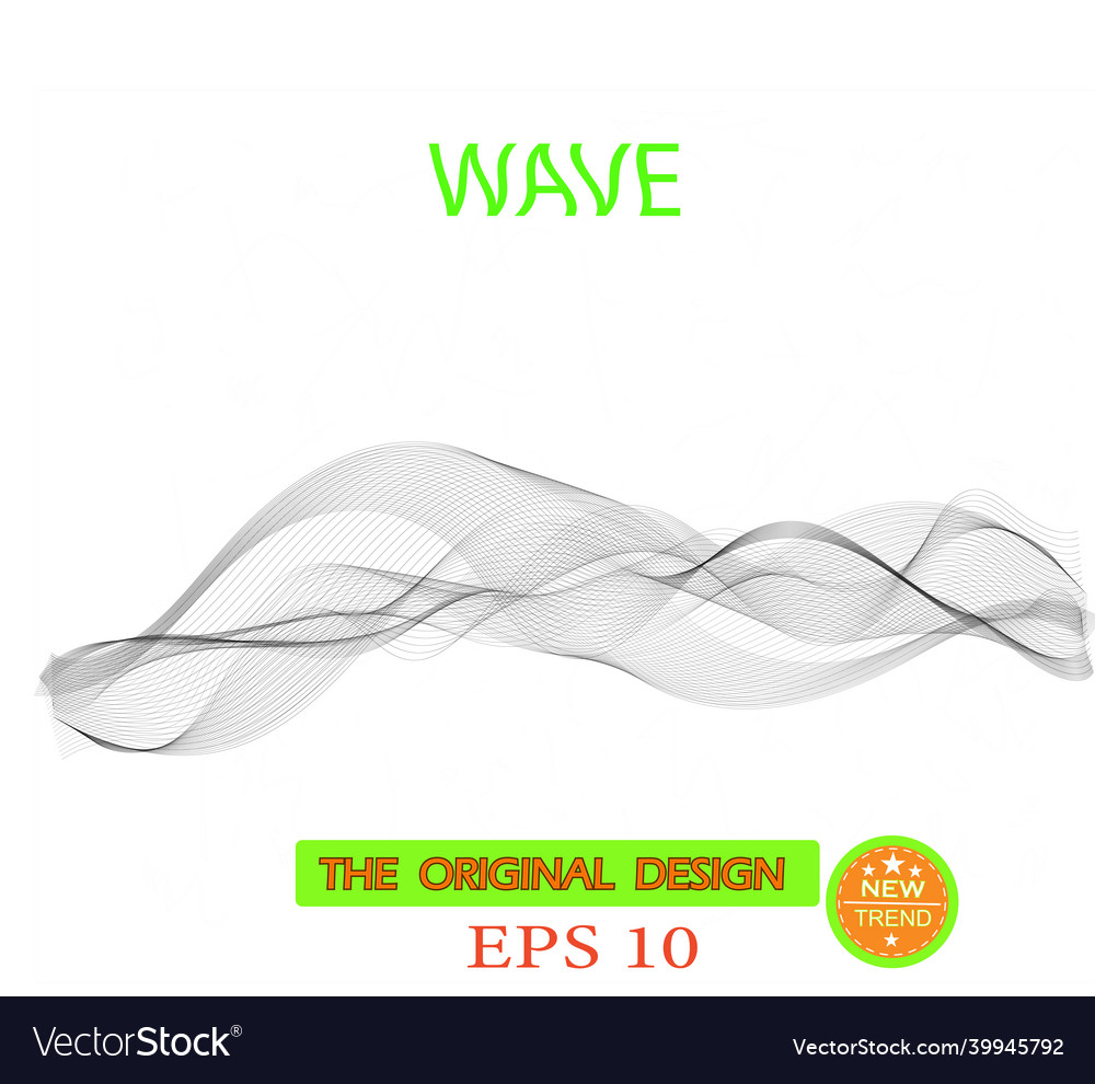 Abstract black wave design element