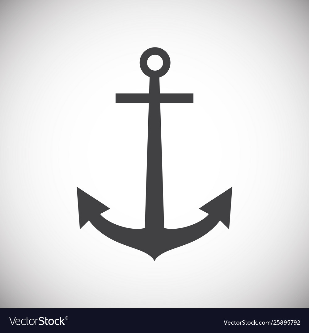 Anchor icon on background for graphic and web vector image Anchor icon on background for graphic and web