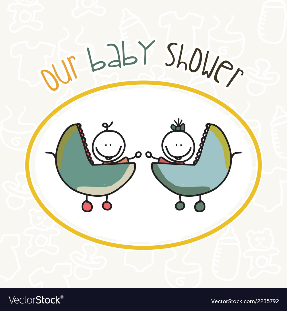 Baby design over pattern background