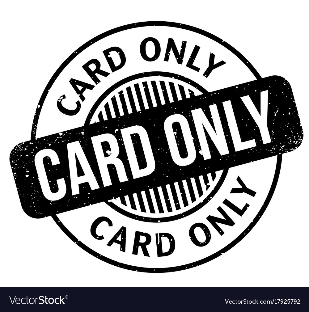 Card only rubber stamp Royalty Free Vector Image