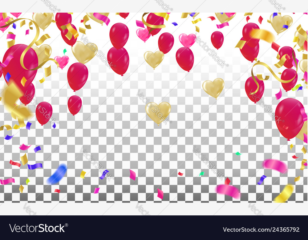 Celebration background balloons isolated color