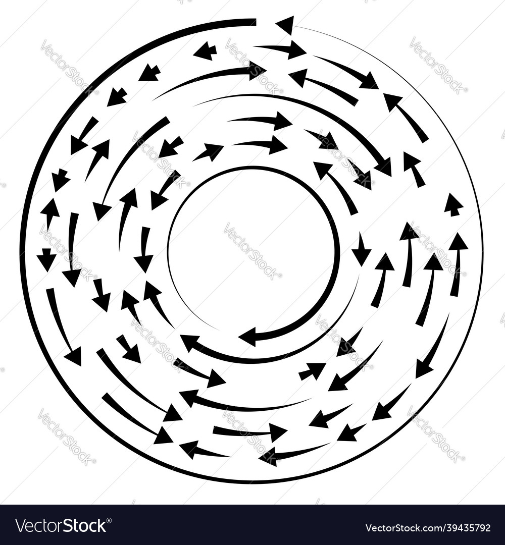 Circular circle arrows in reverse opposite vector image Circular circle arrows in reverse opposite
