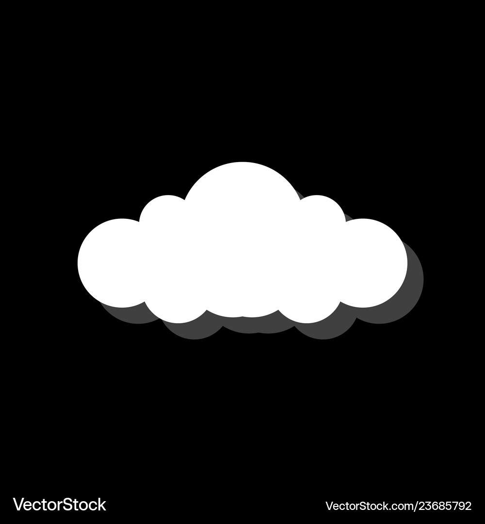 Cloud icon flat Royalty Free Vector Image - VectorStock