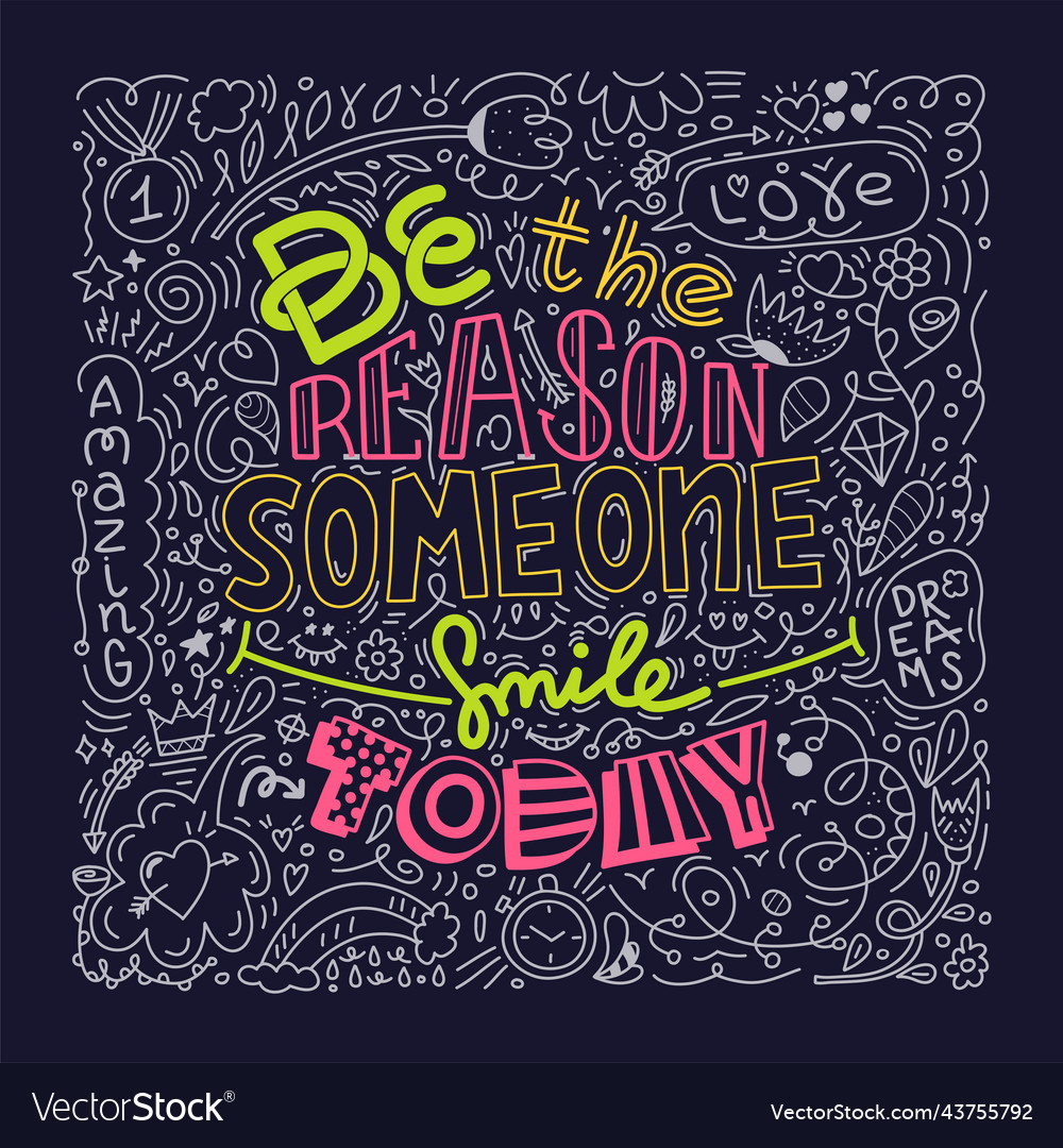 Colorful doodle design of image with message vector image Colorful doodle design of image with message