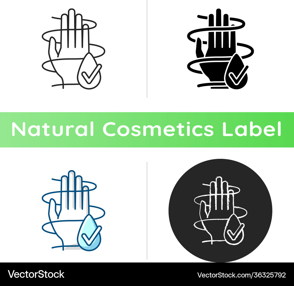 Dermatologically tested icon Royalty Free Vector Image