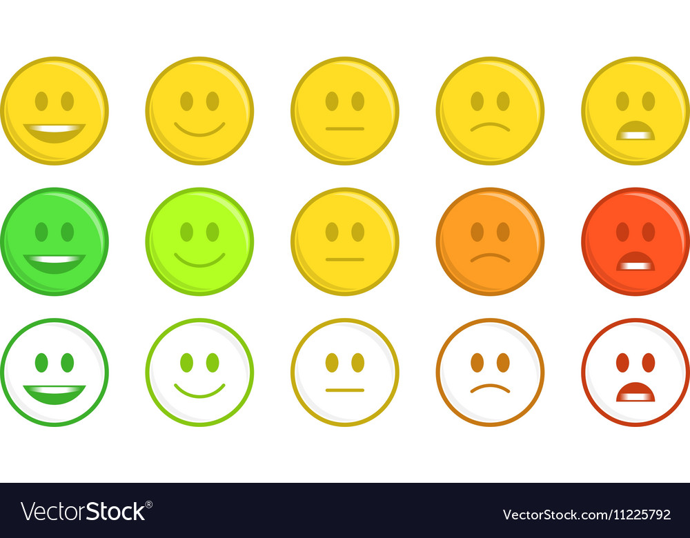 Feedback emoticon concept Royalty Free Vector Image