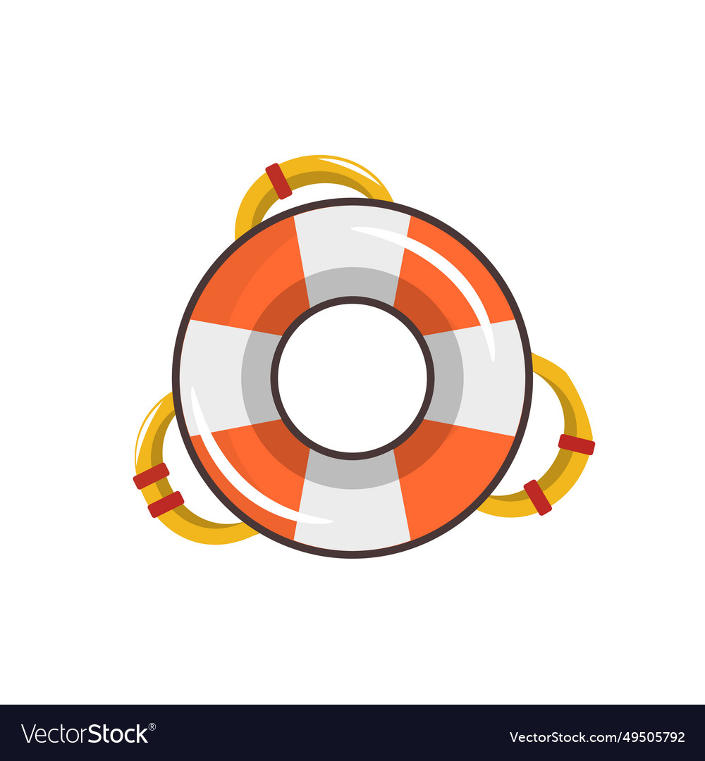 Flat of lifebuoy icon for web design element vector image Flat of lifebuoy icon for web design element