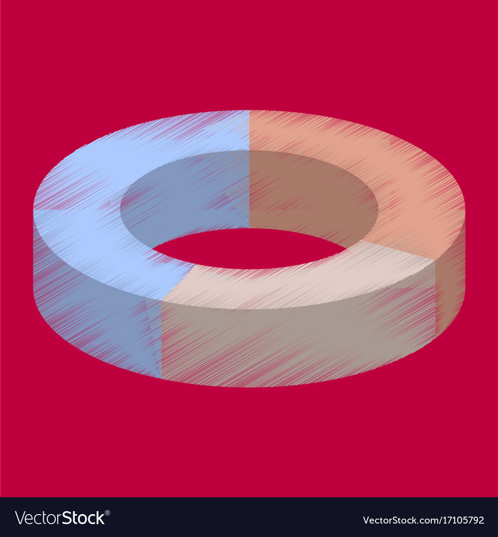 Flat shading style icon pie chart