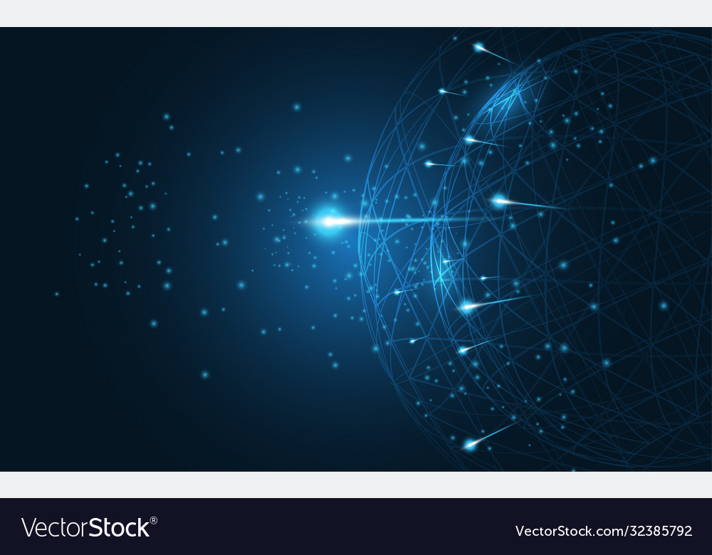 Global network connection world map abstract vector image Global network connection world map abstract
