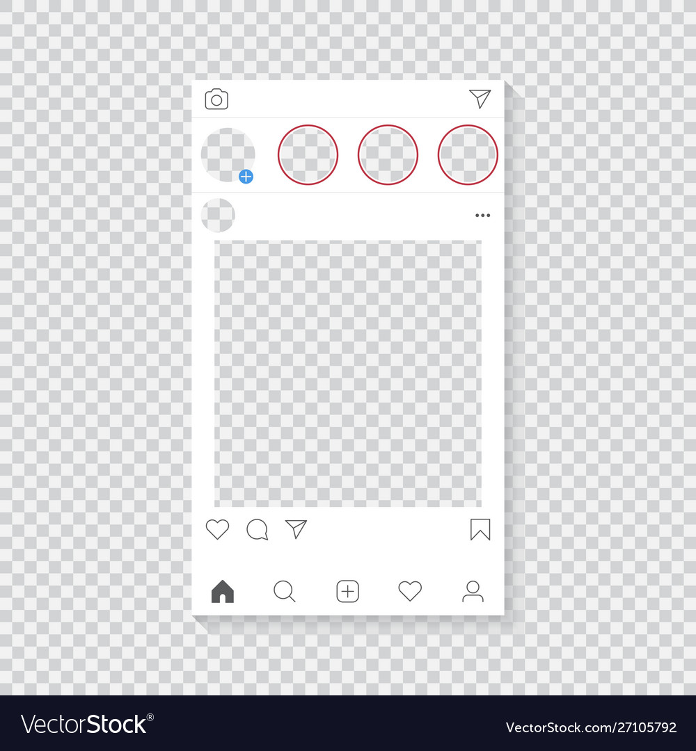 Download Instagram Mockup Royalty Free Vector Image Vectorstock