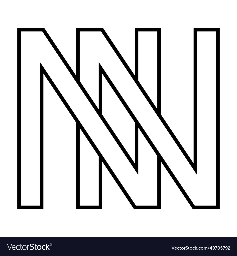 logo-sign-nn-n-icon-double-letters-logotype-vector-image