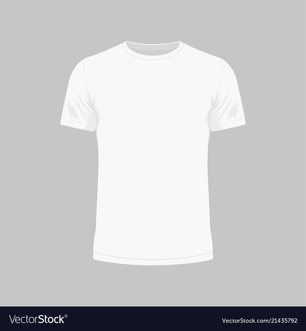 Mens White T Shirt Royalty Free Vector Image Vectorstock