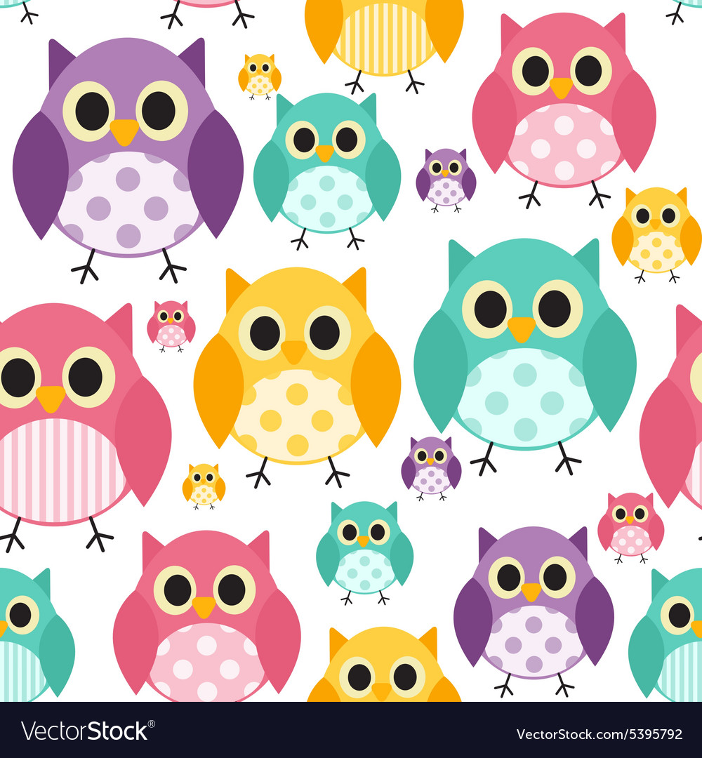 Owl seamless pattern background