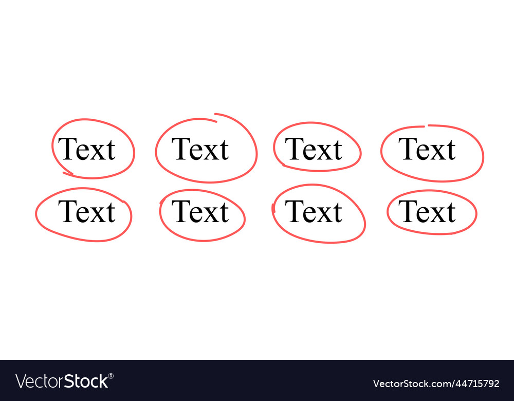 Stroke and highlight text set of different
