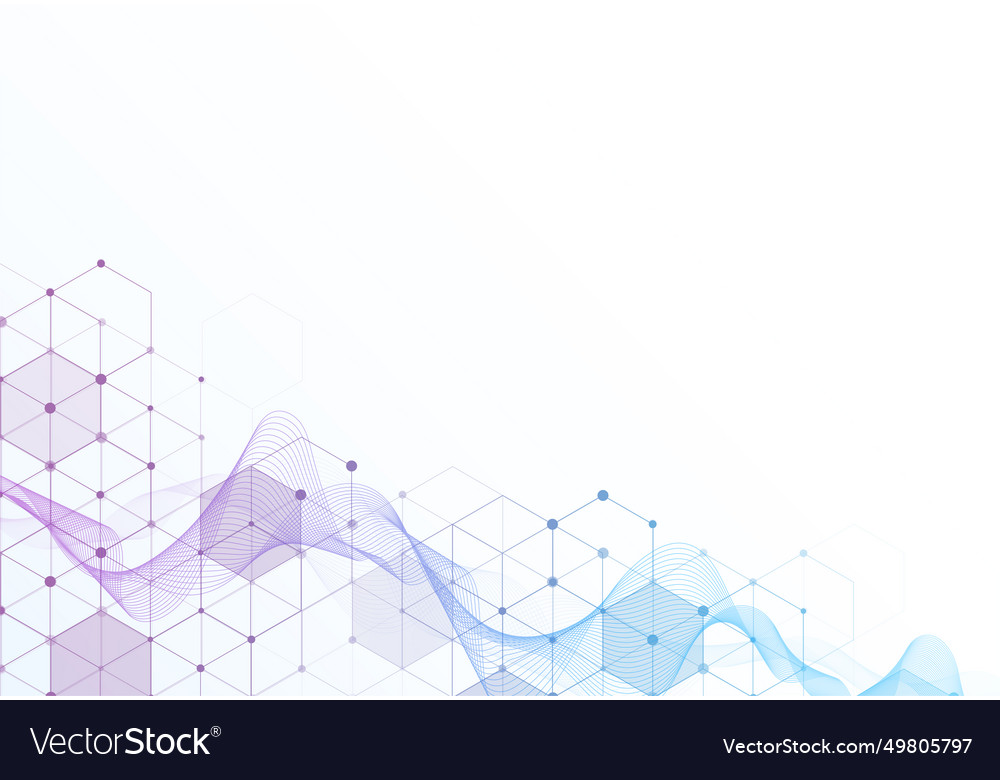 Abstract hexagonal molecular structures Vector Image Abstract hexagonal molecular structures
