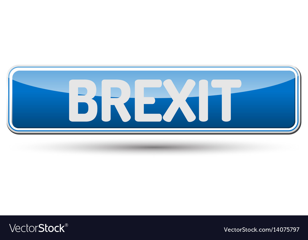 Brexit - abstract beautiful button with text