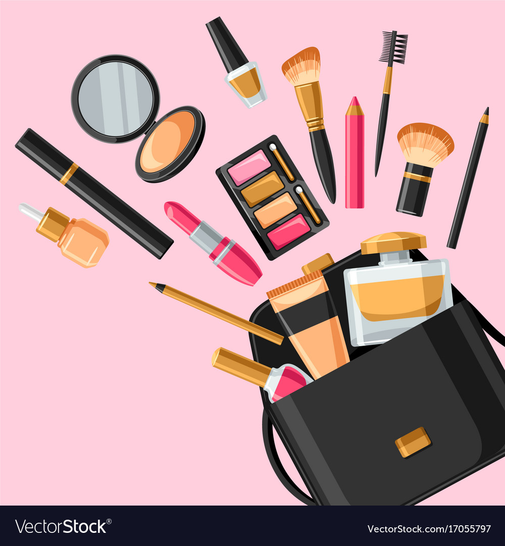 Skincare And Makeup Out Bag Vector Image - Makeup And Skincare Skincare And Makeup Out Bag Vector Image - Makeup And Skincare