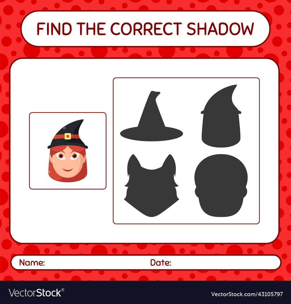Find the correct shadows game with witch