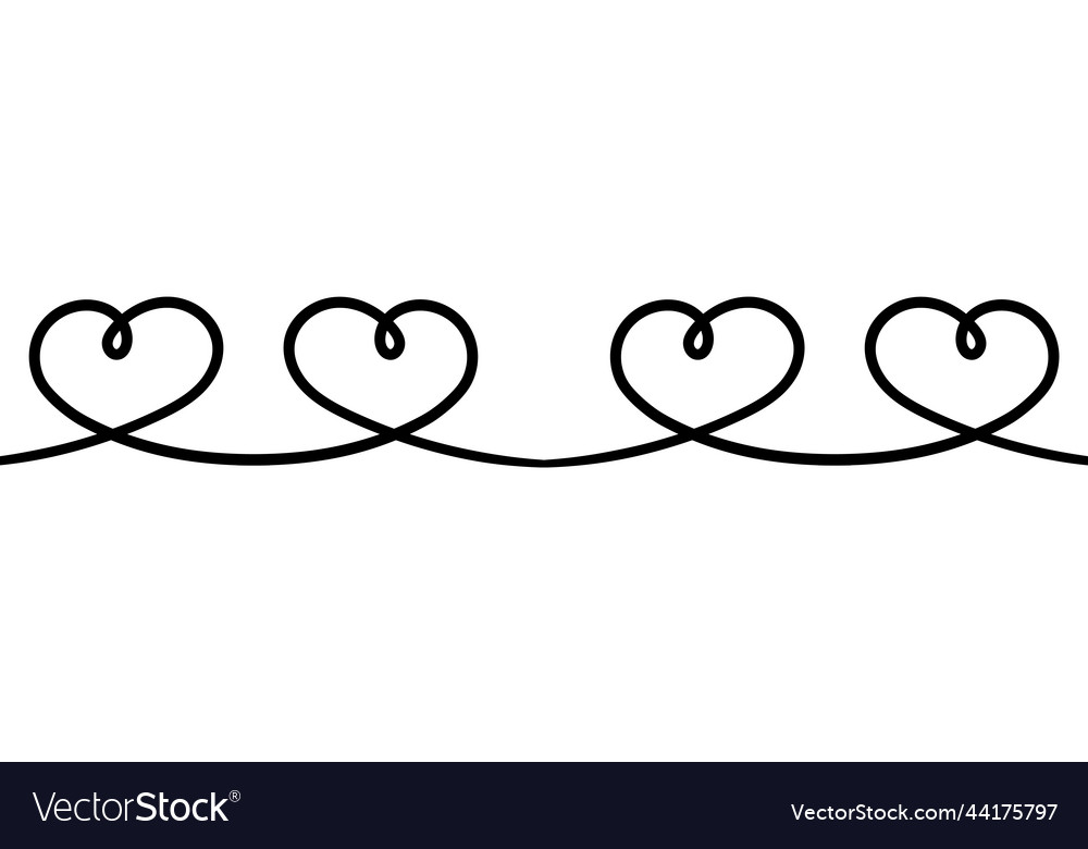 Heart design with lines theme vector image Heart design with lines theme