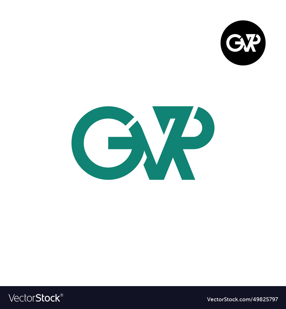 Letter gvp monogram logo design