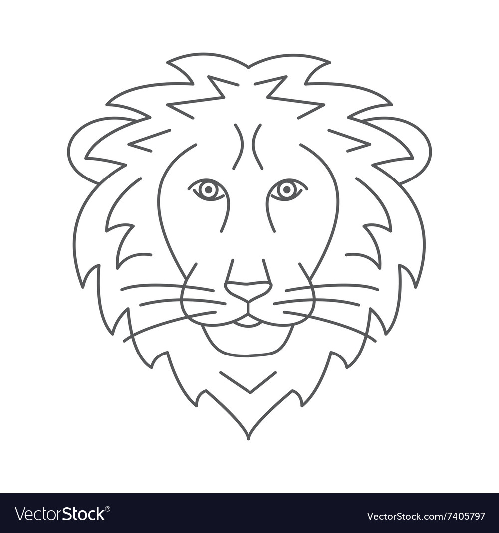 Lion head Royalty Free Vector Image - VectorStock