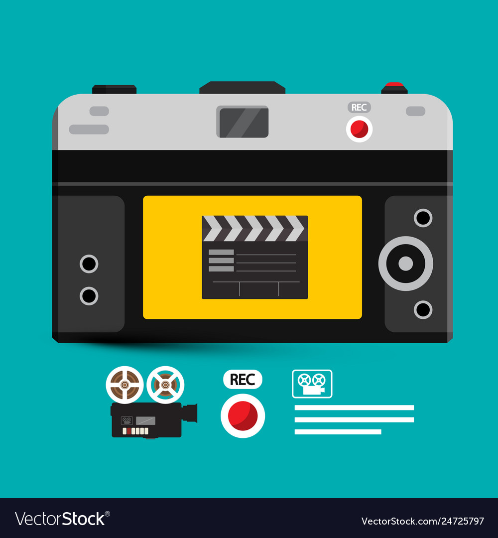 Mirrorless camera with rec button for footage