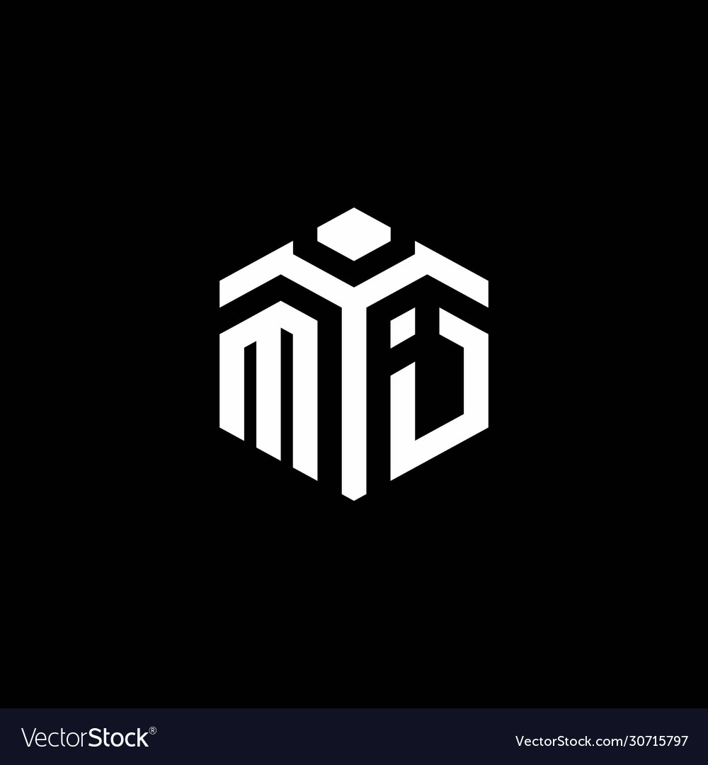 Mj monogram logo with abstract hexagon style