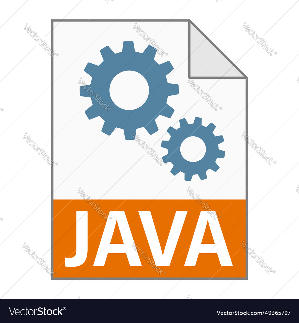 Modern flat design of java file icon for web vector image Modern flat design of java file icon for web