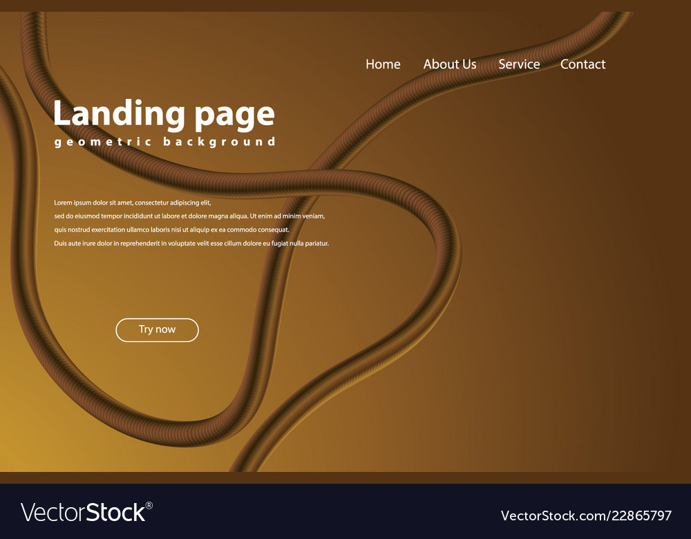 Modern landing page and background