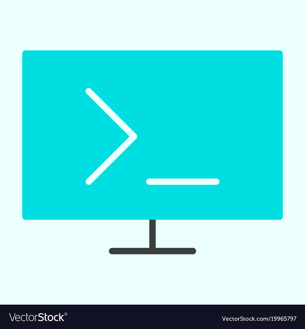 Monitor command icon simple minimal pictograph