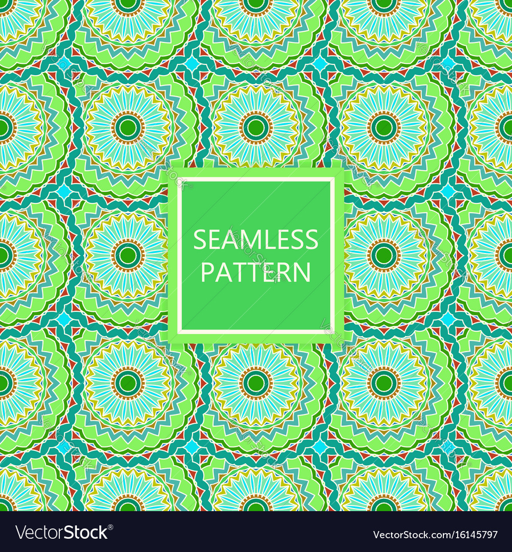 Seamless pattern design mandala round elements