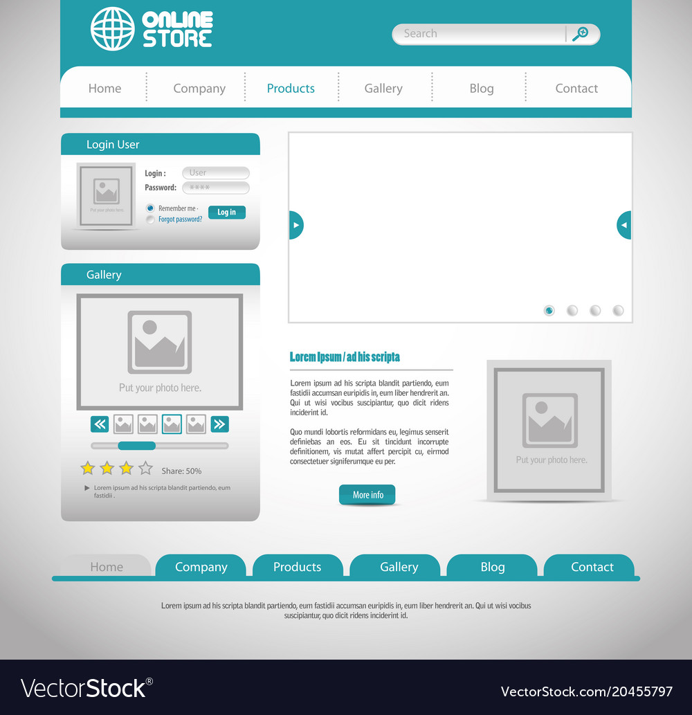 Website design template