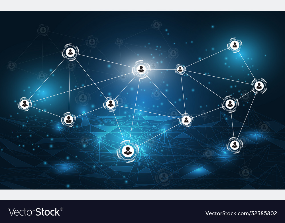 Abstract background connecting innovation dots vector image Abstract background connecting innovation dots