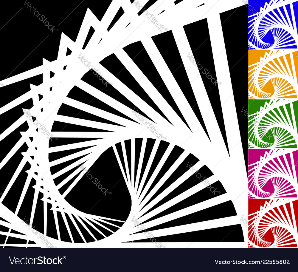 Abstract background set with concentric rotating vector image Abstract background set with concentric rotating