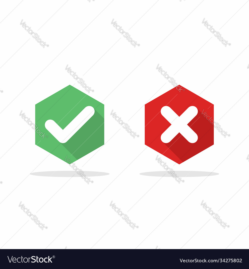 Check and wrong marks tick cross
