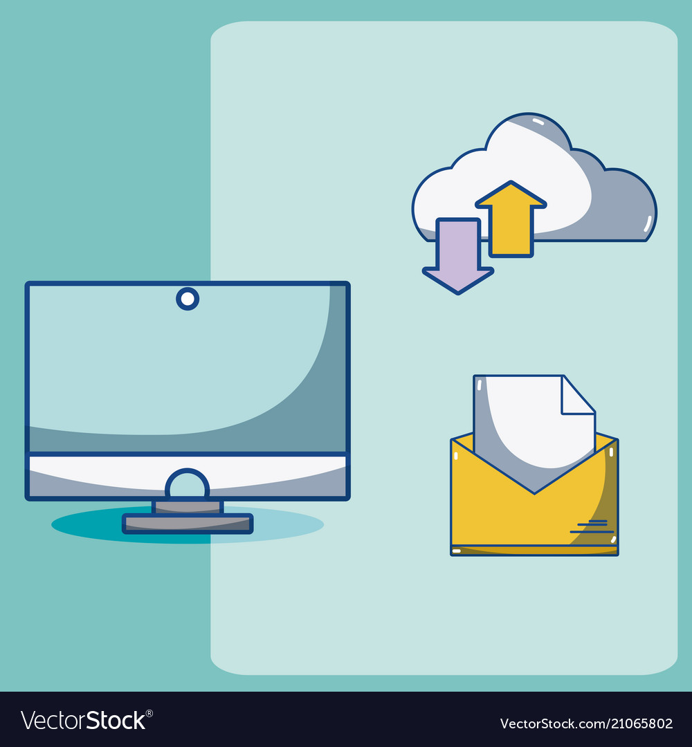 Cloud computing technology Vector Image Cloud computing technology