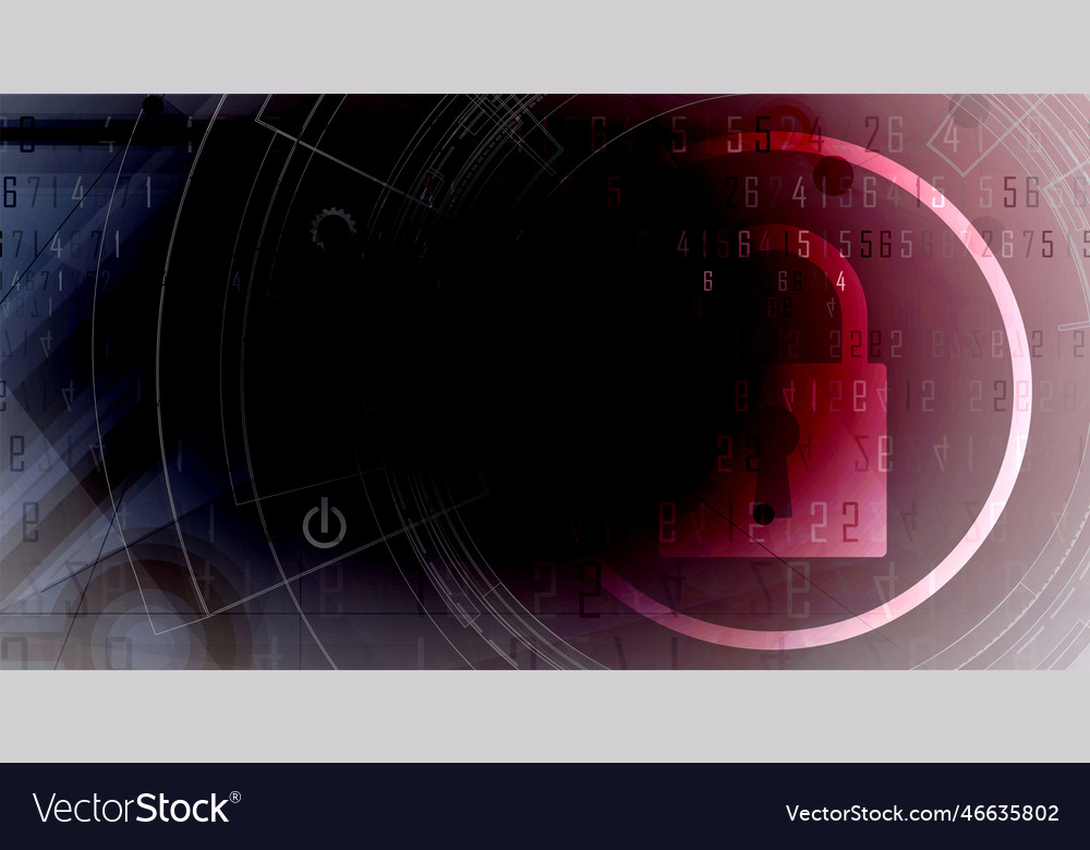 Cyber security and information or network vector image Cyber security and information or network