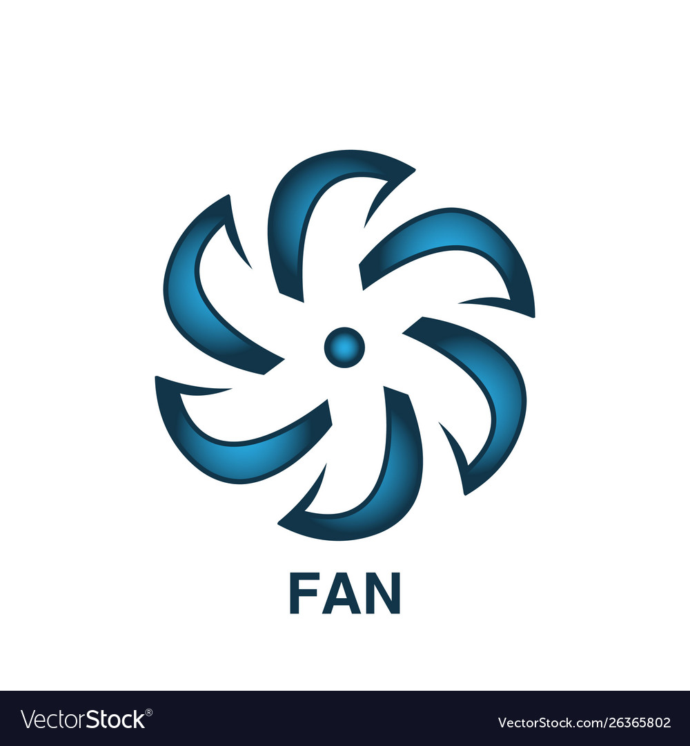 Fan icon isolated on white background