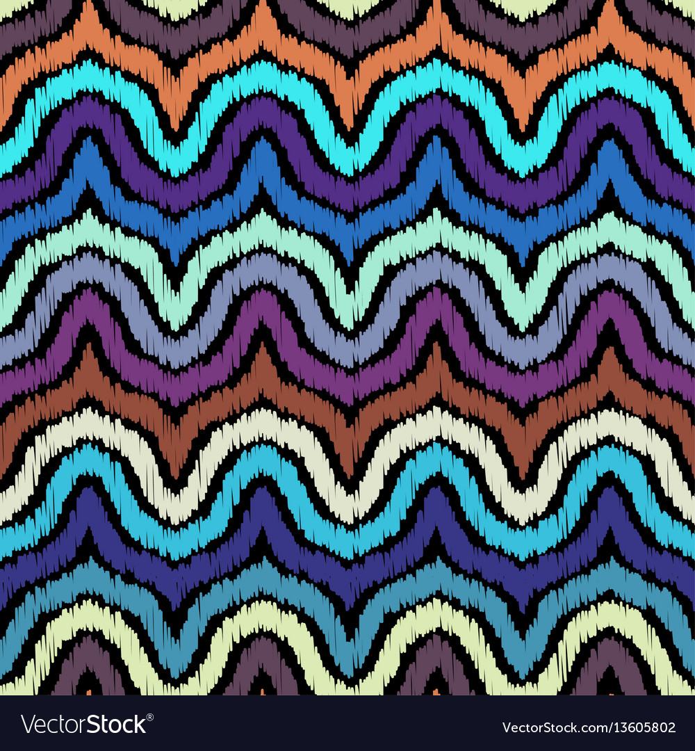 Ikat Chevron Pattern