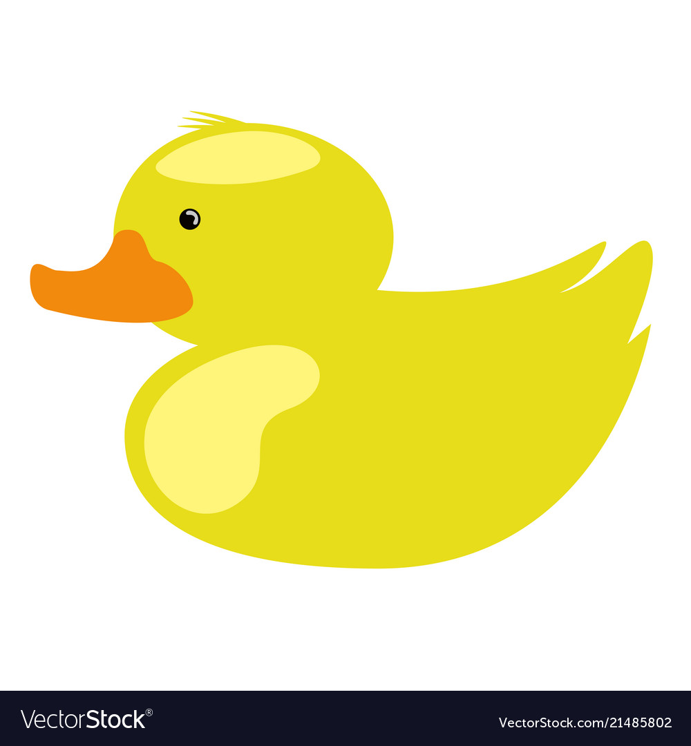 Isolated rubber duck toy icon Royalty Free Vector Image