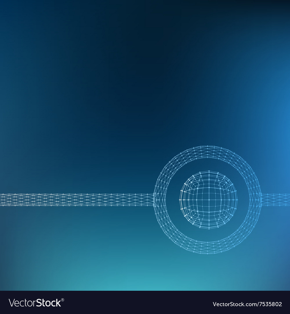 Mesh polygonal background scope of lines and dots