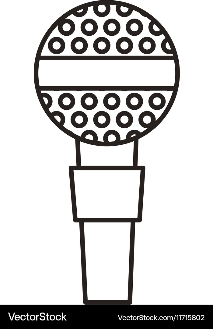 Microphone device isolated icon Royalty Free Vector Image