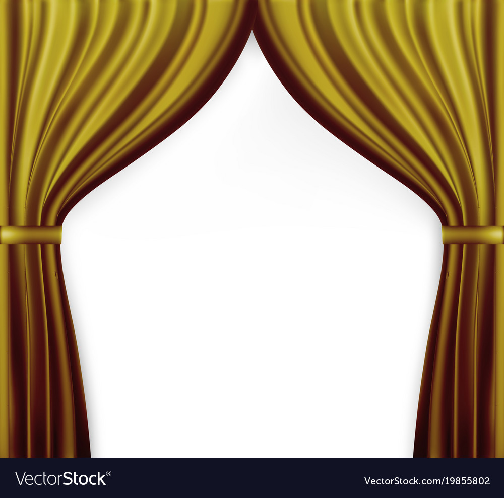 Naturalistic image of curtain open curtains red