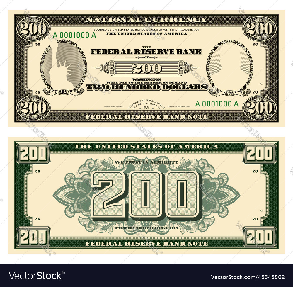 new-200-dollars-banknote-obverse-and-reverse-vector-image