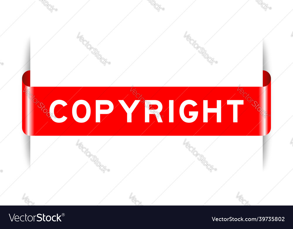 Red color inserted label banner with word vector image Red color inserted label banner with word