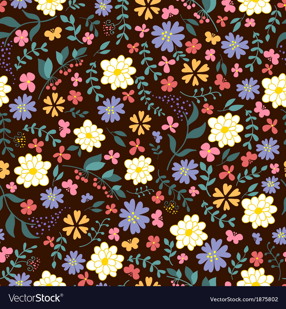Seamless pattern from spring flowers